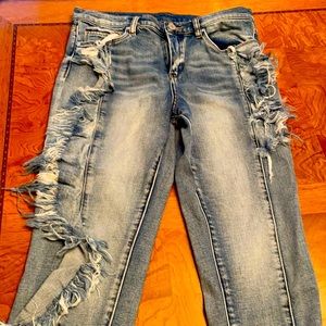 Anthropology cropped jeans